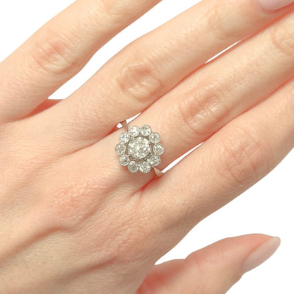 Bague Marguerite Vintage - Or Blanc 750 & Diamants