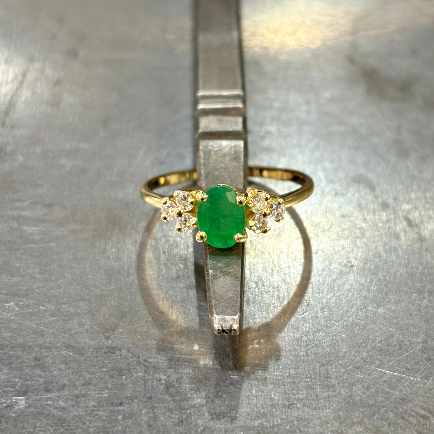 Bague Nausicaä Mini - Or Jaune 750 Émeraude & Diamants