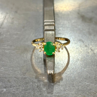 Bague Nausicaä Mini - Or Jaune 750 Émeraude & Diamants