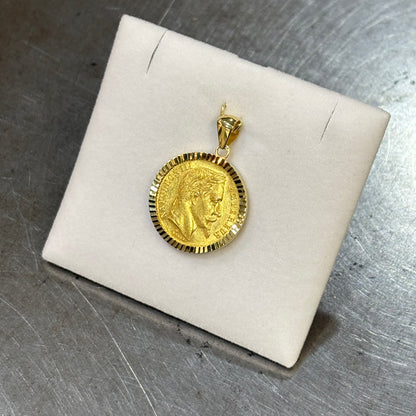 Pendentif Pièce - Or Jaune 750 & Pièce Or 20 Francs Napoléon