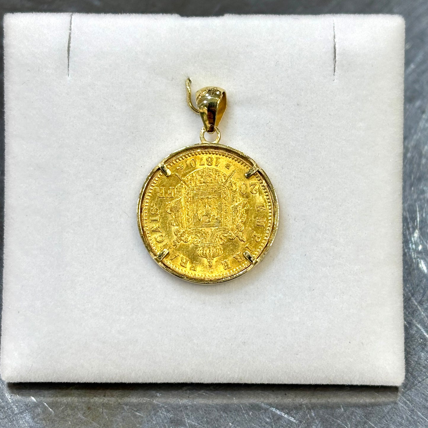 Pendentif Pièce - Or Jaune 750 & Pièce Or 20 Francs Napoléon