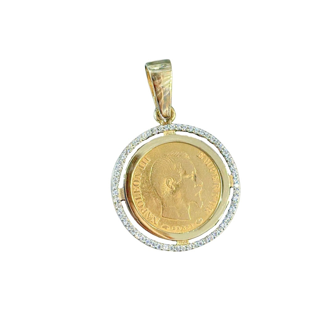 Pendentif Pièce - Or Jaune 750 & Pièce 10 Francs Napoléon