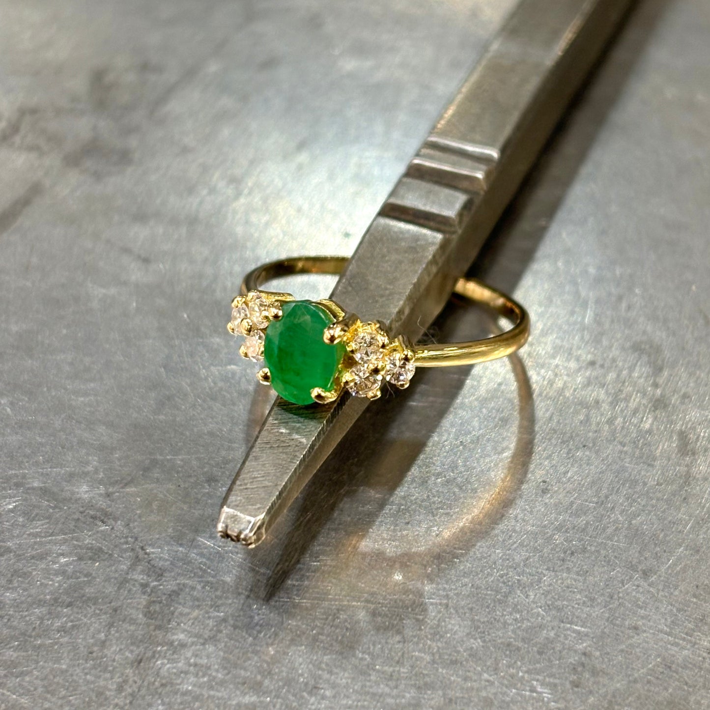 Bague Nausicaä Mini - Or Jaune 750 Émeraude & Diamants