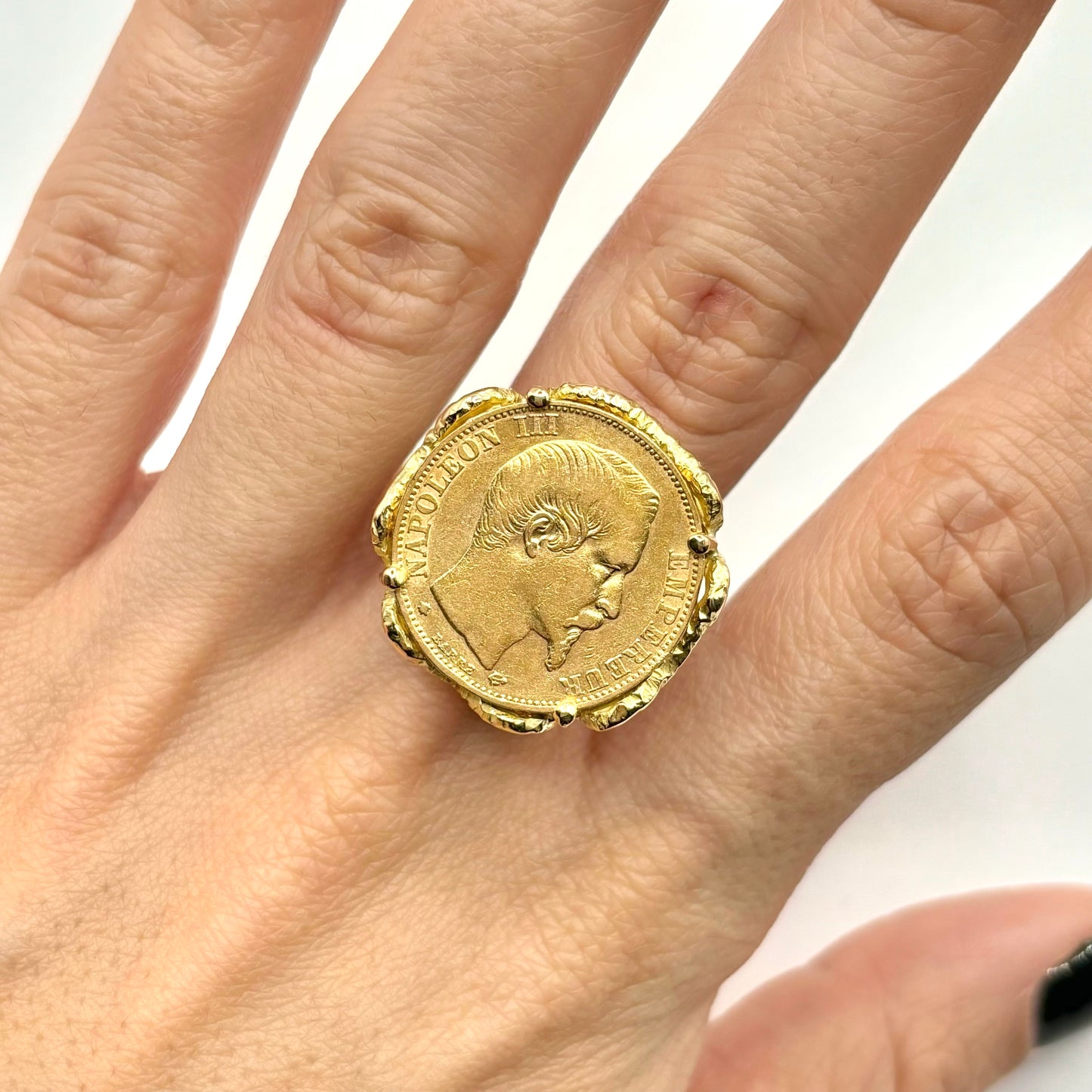 Bague Pièce - Or Jaune 750 & Pièce Or 20 Francs Napoléon