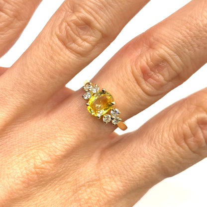 Bague Nausicaä - Or Jaune 750 Saphir Jaune & Diamants