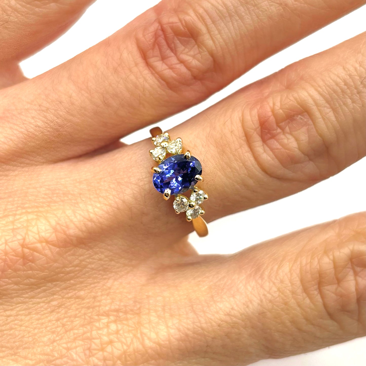 Bague Nausicaä - Or Jaune 750 Tanzanite & Diamants