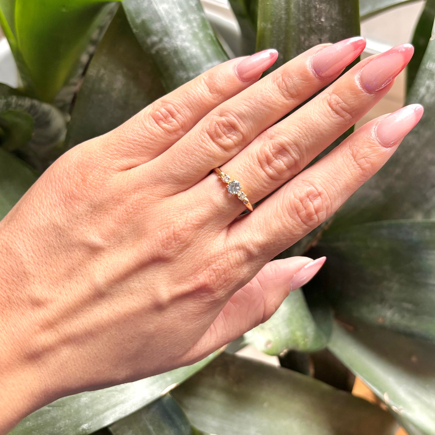 Bague Ponyo - Or Jaune 750 Aigue-Marine & Diamants