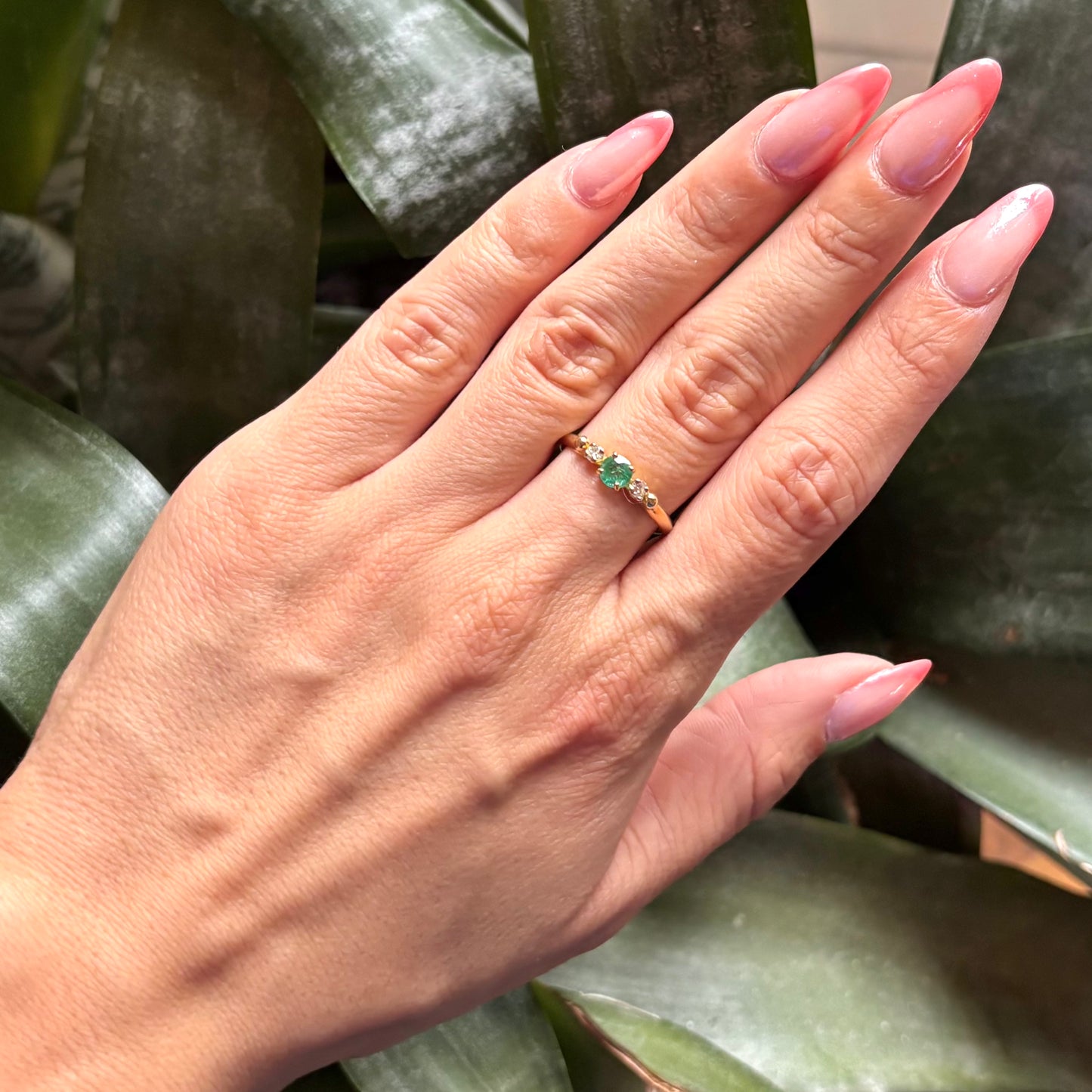 Bague Ponyo - Or Jaune 750 Émeraude & Diamants