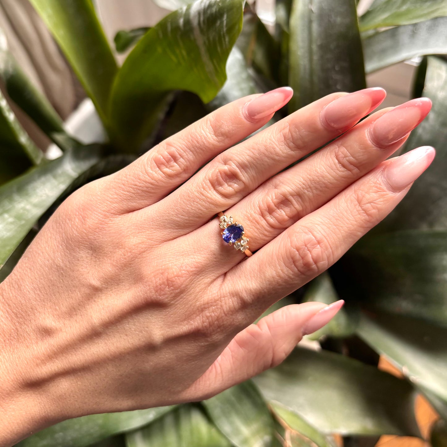 Bague Nausicaä Médium - Or Jaune 750 Tanzanite & Diamants