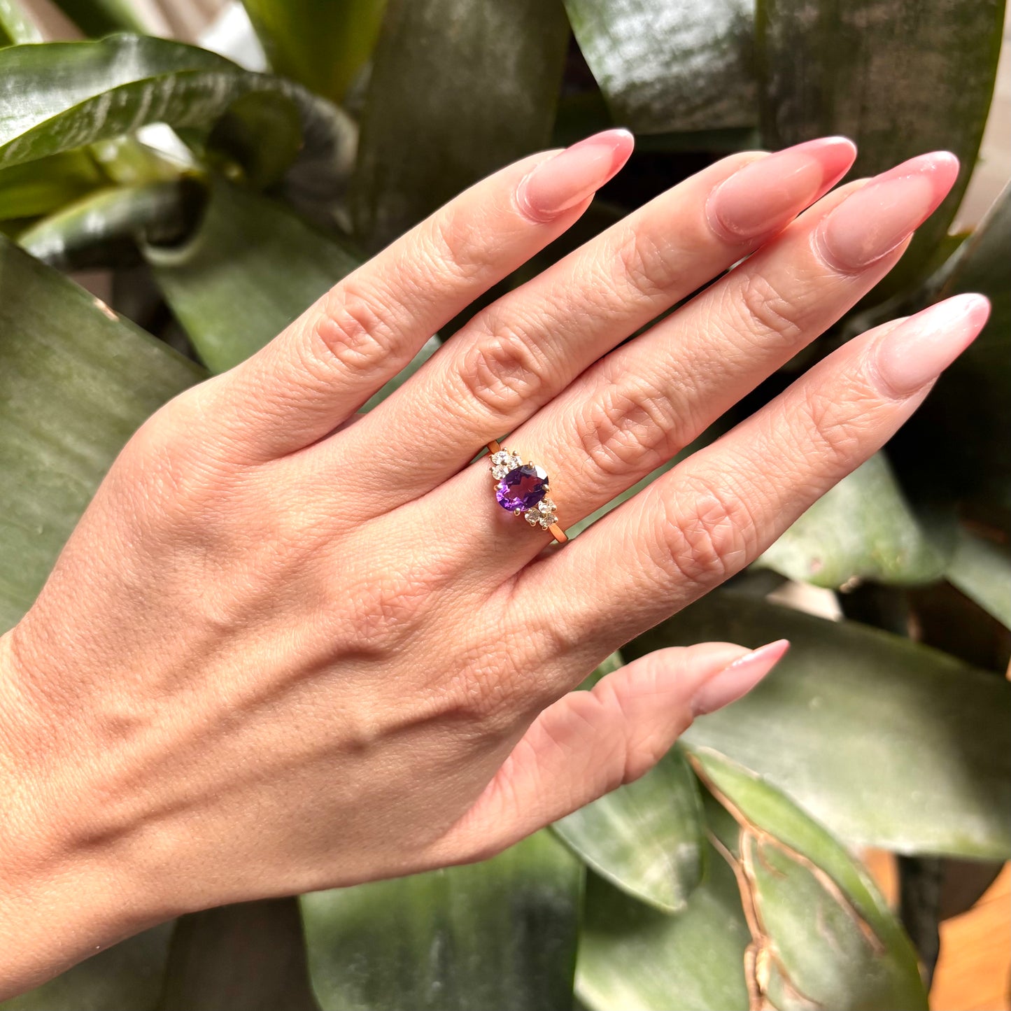 Bague Nausicaä Médium - Or Jaune 750 Améthyste & Diamants