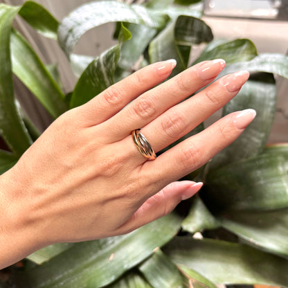 Bague Alliance - 3 Ors Jaune/Rose/Blanc 750