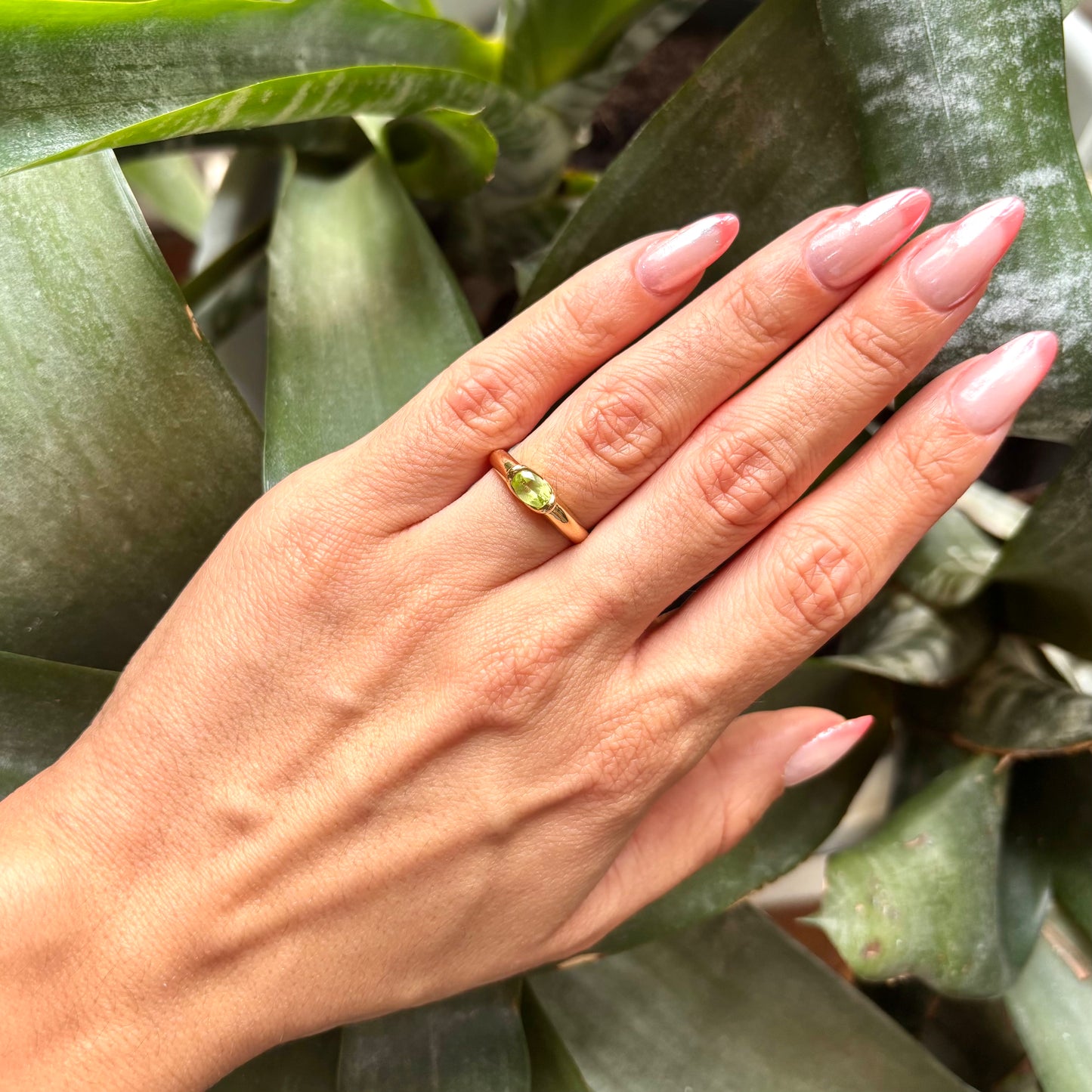 Bague Jonc - Or Jaune 750 & Péridot