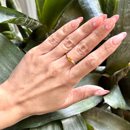 Bague Ponyo - Or Jaune 750 Saphir Jaune & Diamants