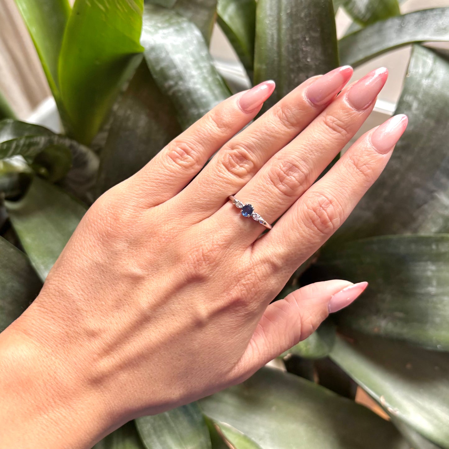 Bague Ponyo - Or Blanc 750 Saphir & Diamants