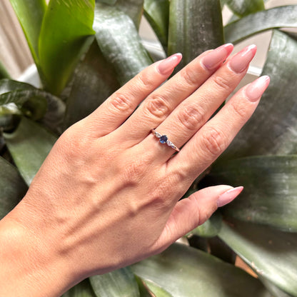 Bague Ponyo - Or Blanc 750 Saphir & Diamants