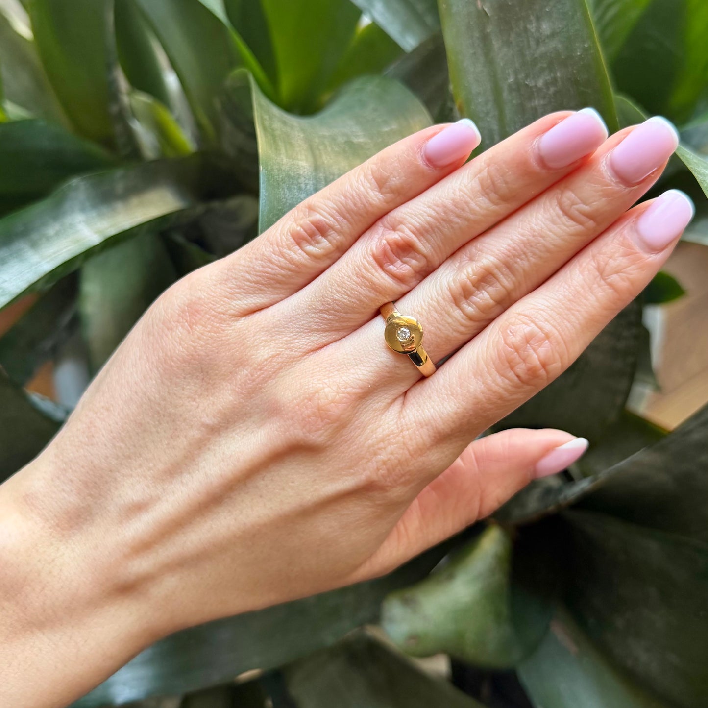 Bague Solitaire - Or Jaune 750 & Diamant