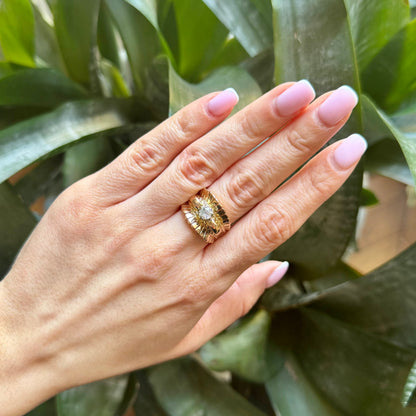 Bague Vintage - Or Jaune 750 & Diamant