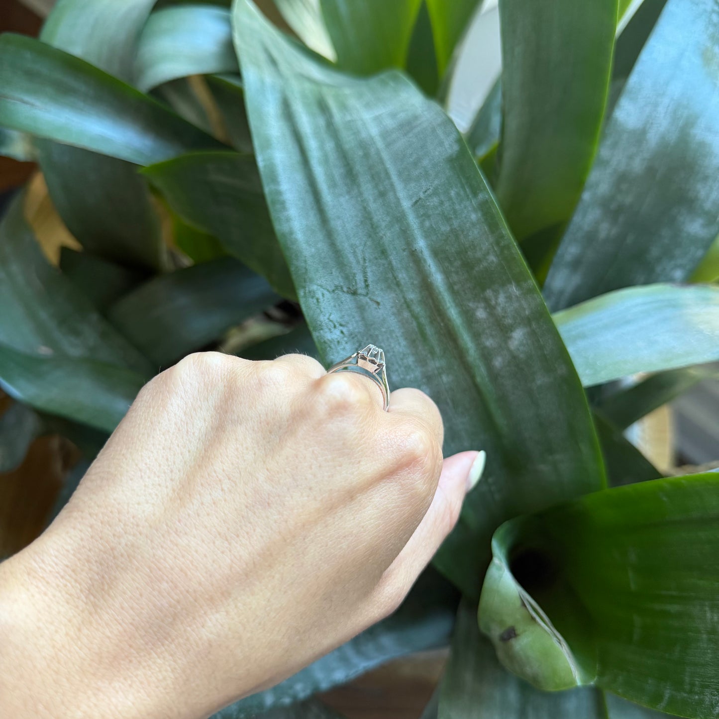 Bague Solitaire Vintage - Or Blanc 750 & Diamant