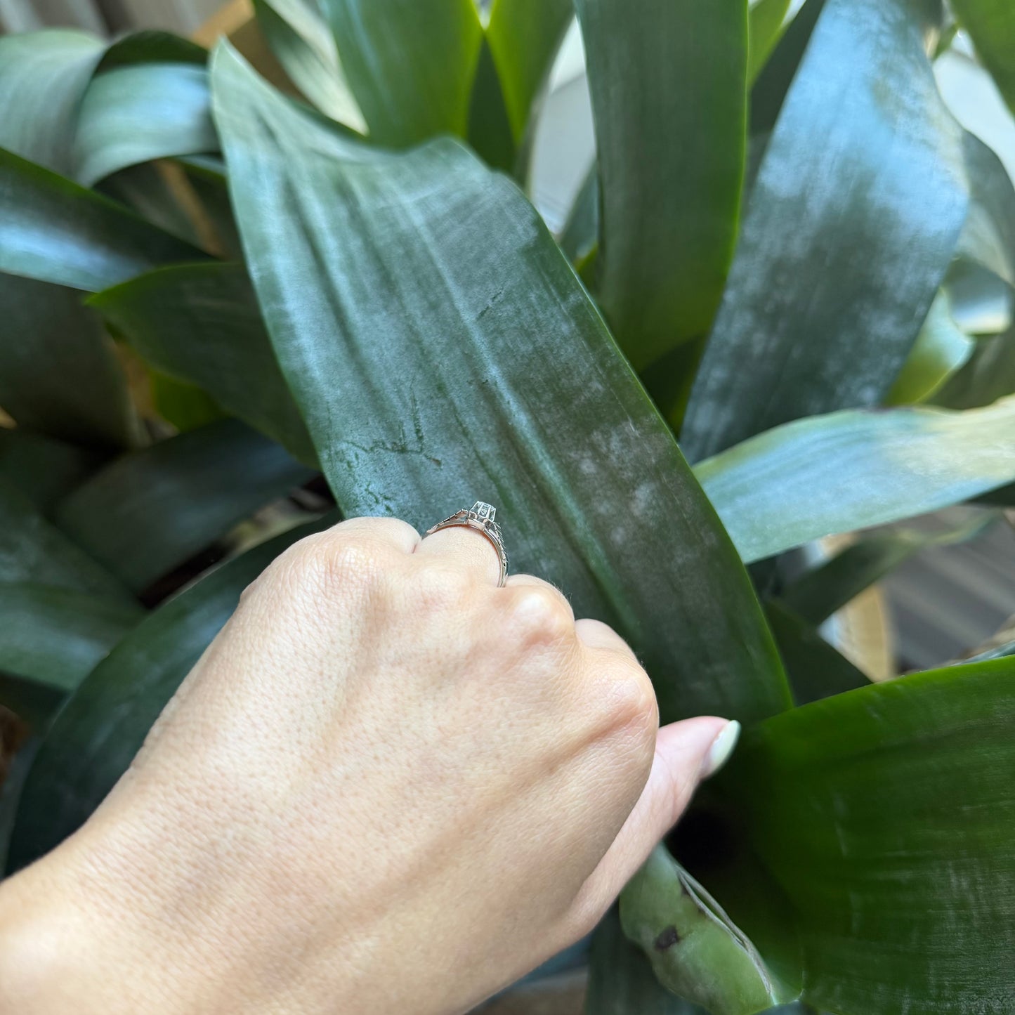 Bague Solitaire Vintage - Or Blanc 750 & Diamant