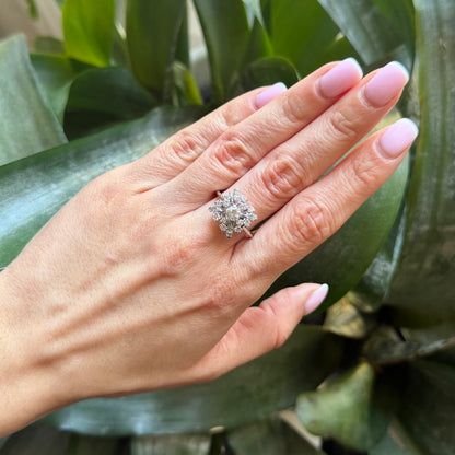 Bague Marguerite Vintage - Or Blanc 750 & Diamants