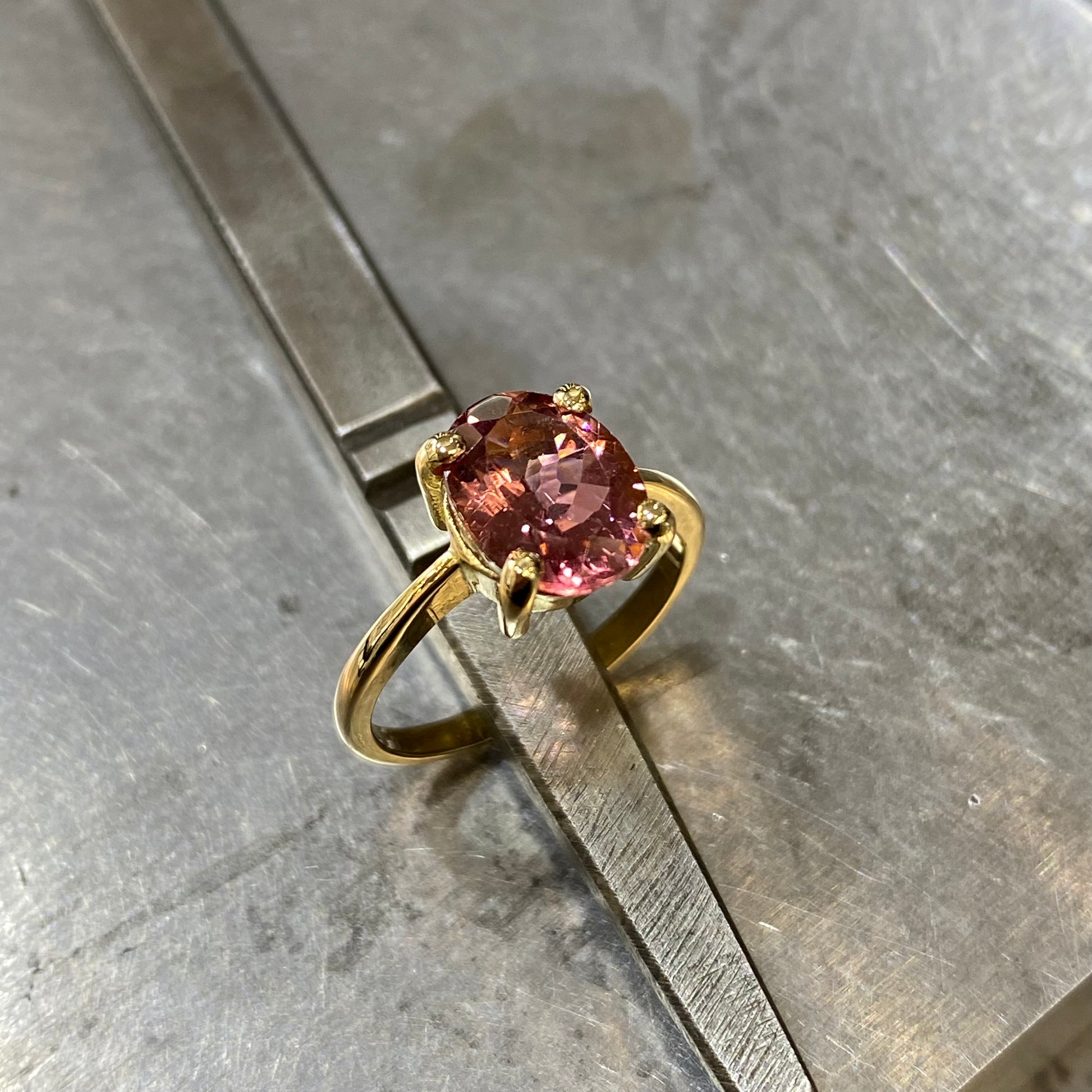 Bague Natori - Or Jaune 750 & Tourmaline Création Fremont