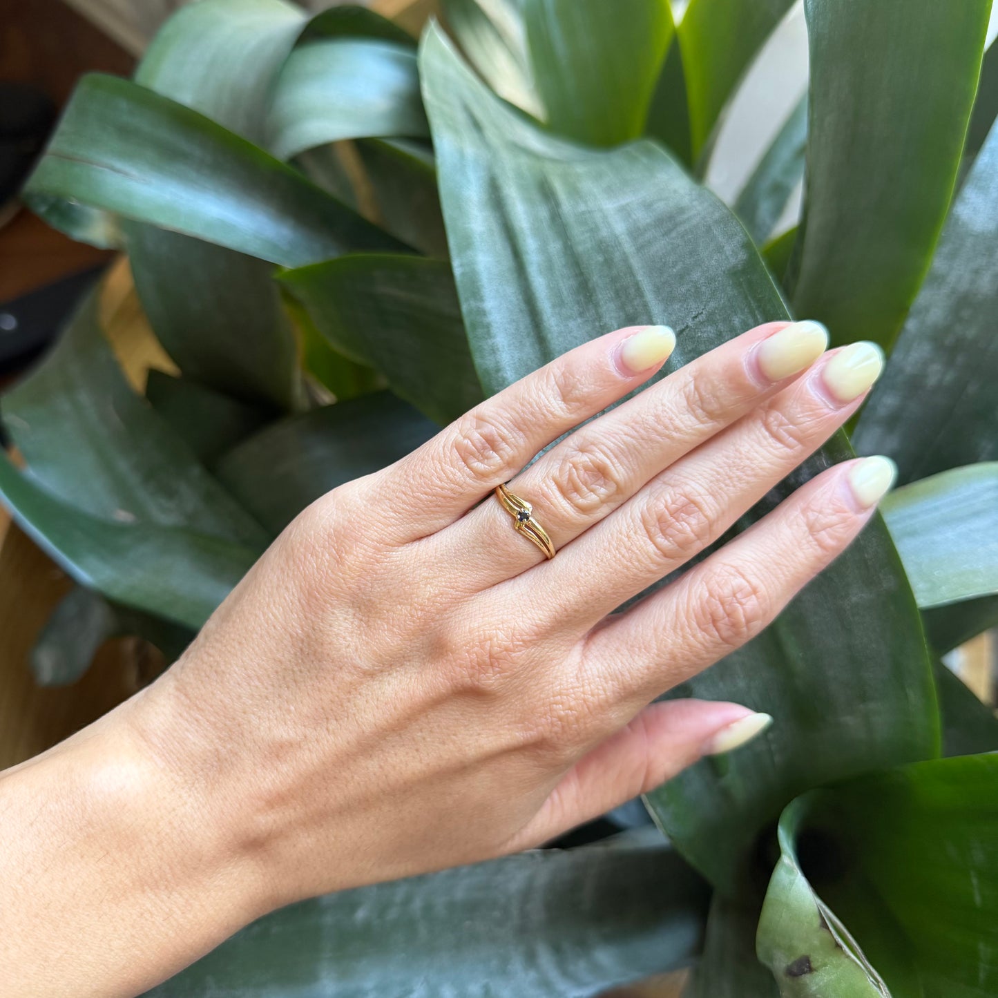 Bague - Or Jaune 750 & Saphir