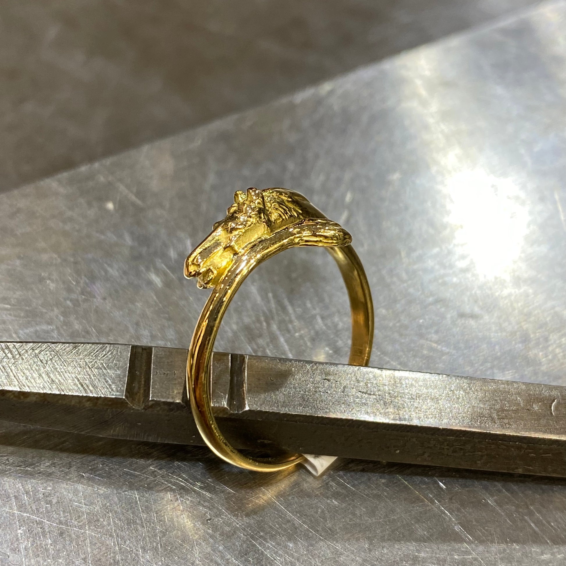 Bague Motif Cheval - Or Jaune 750 Occasion