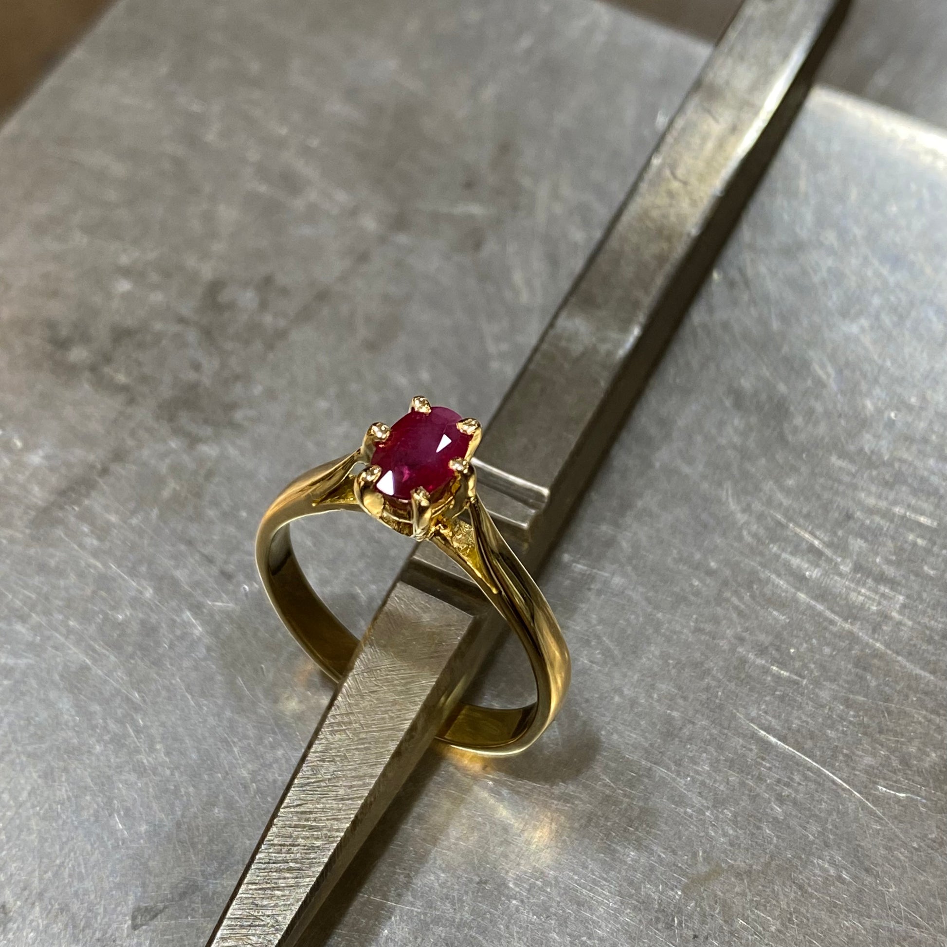 Bague - Or Jaune 750 & Rubis Occasion