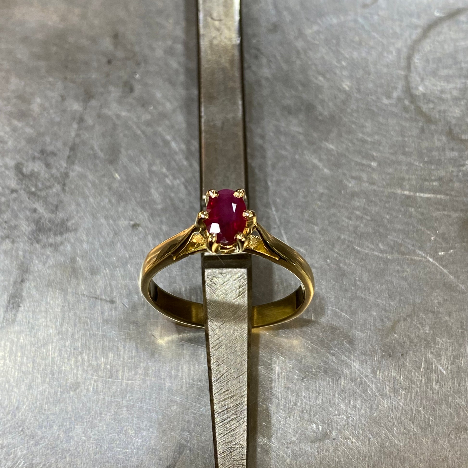 Bague - Or Jaune 750 & Rubis Occasion