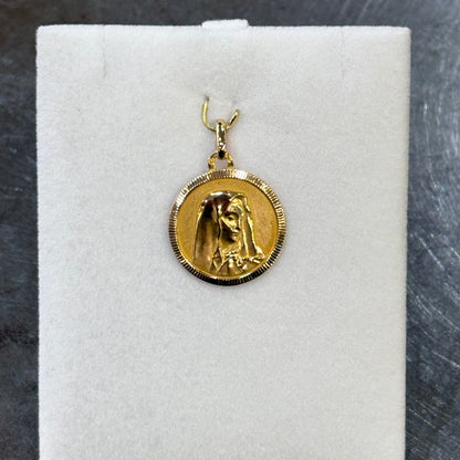 Pendentif Vierge Marie - Or Jaune 750