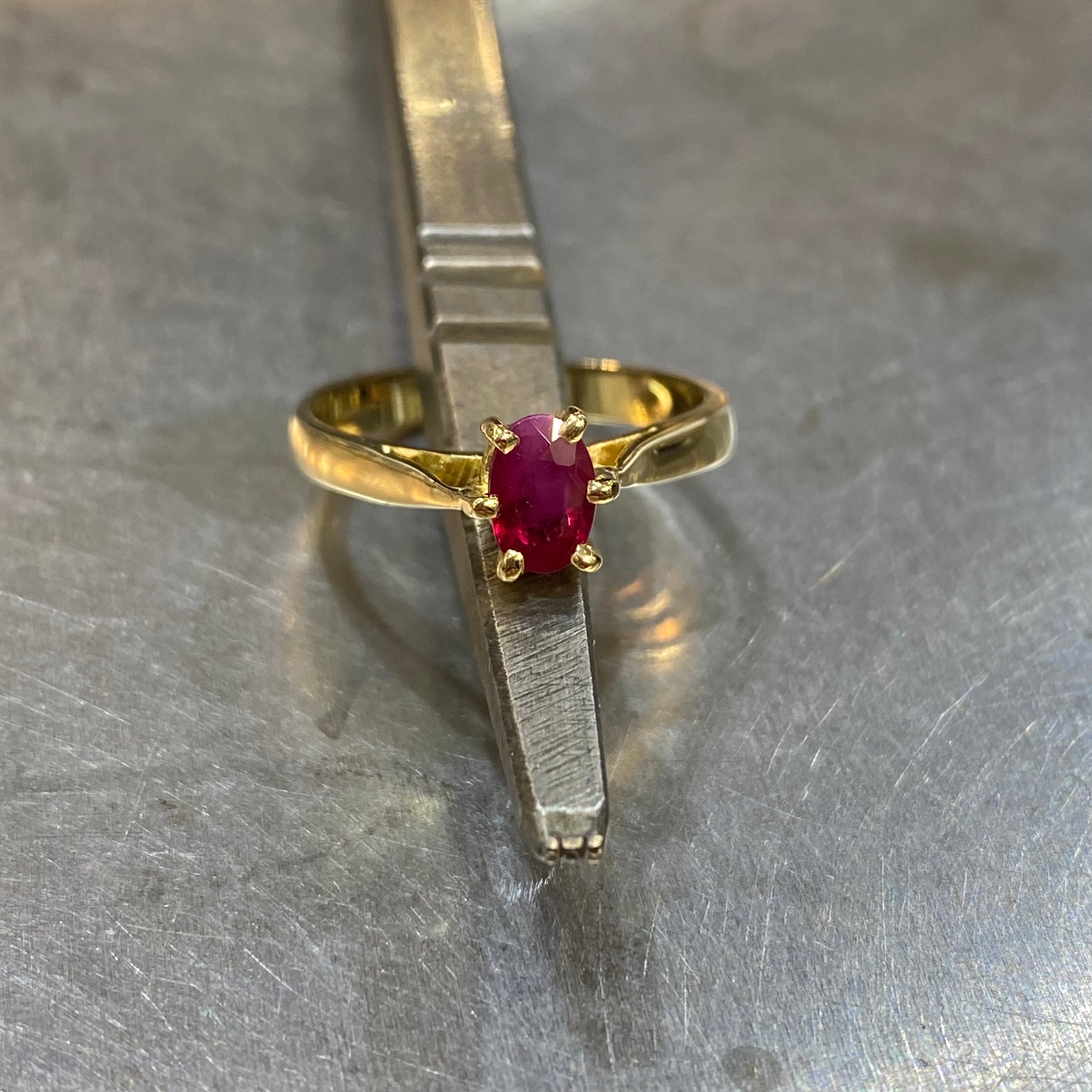 Bague - Or Jaune 750 & Rubis Occasion