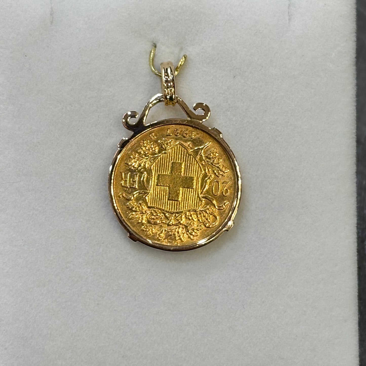 Pendentif Pièce - Or Jaune 750 & Pièce 20 Francs Suisse