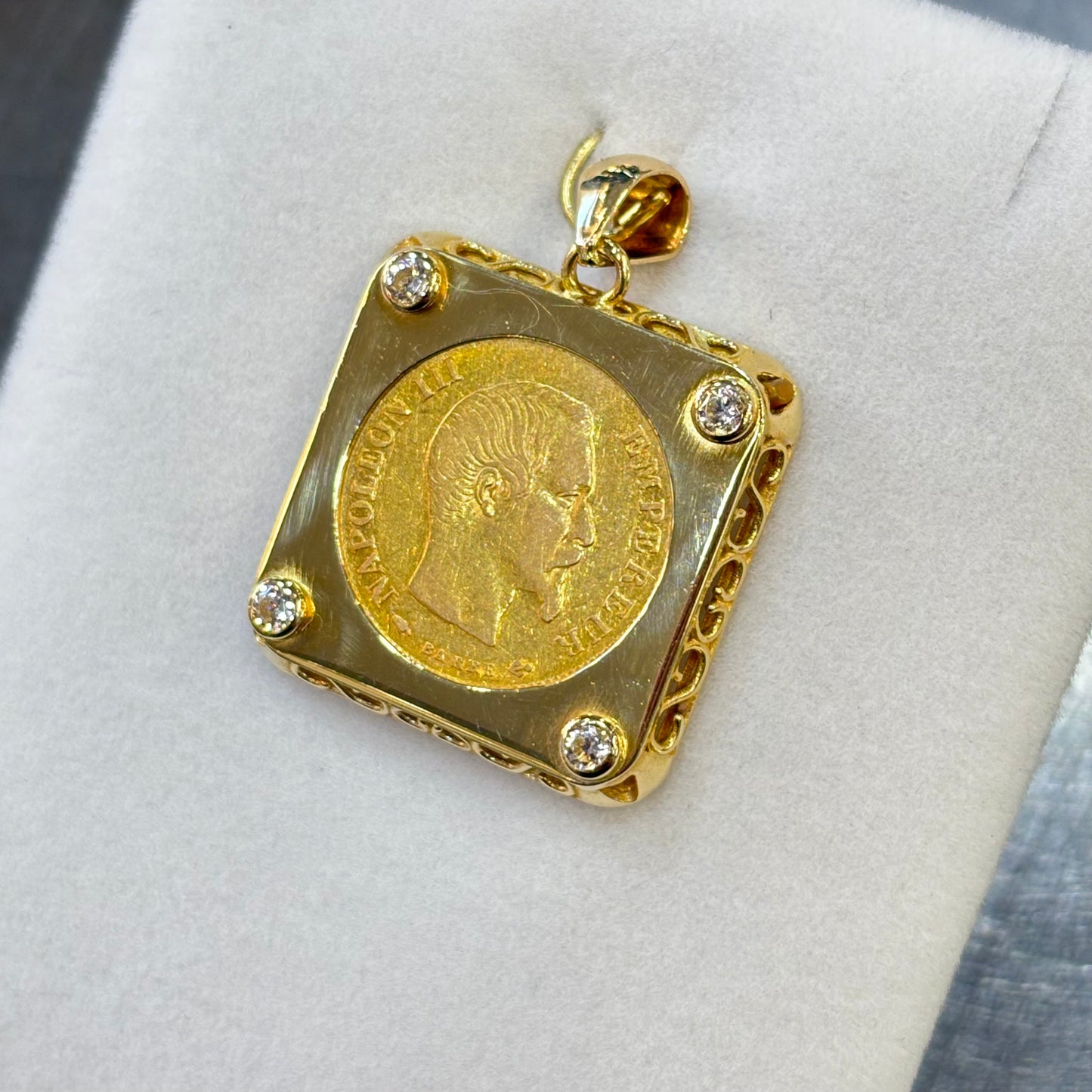 Pendentif Pièce - Or Jaune 750 & Pièce 10 Francs Napoléon