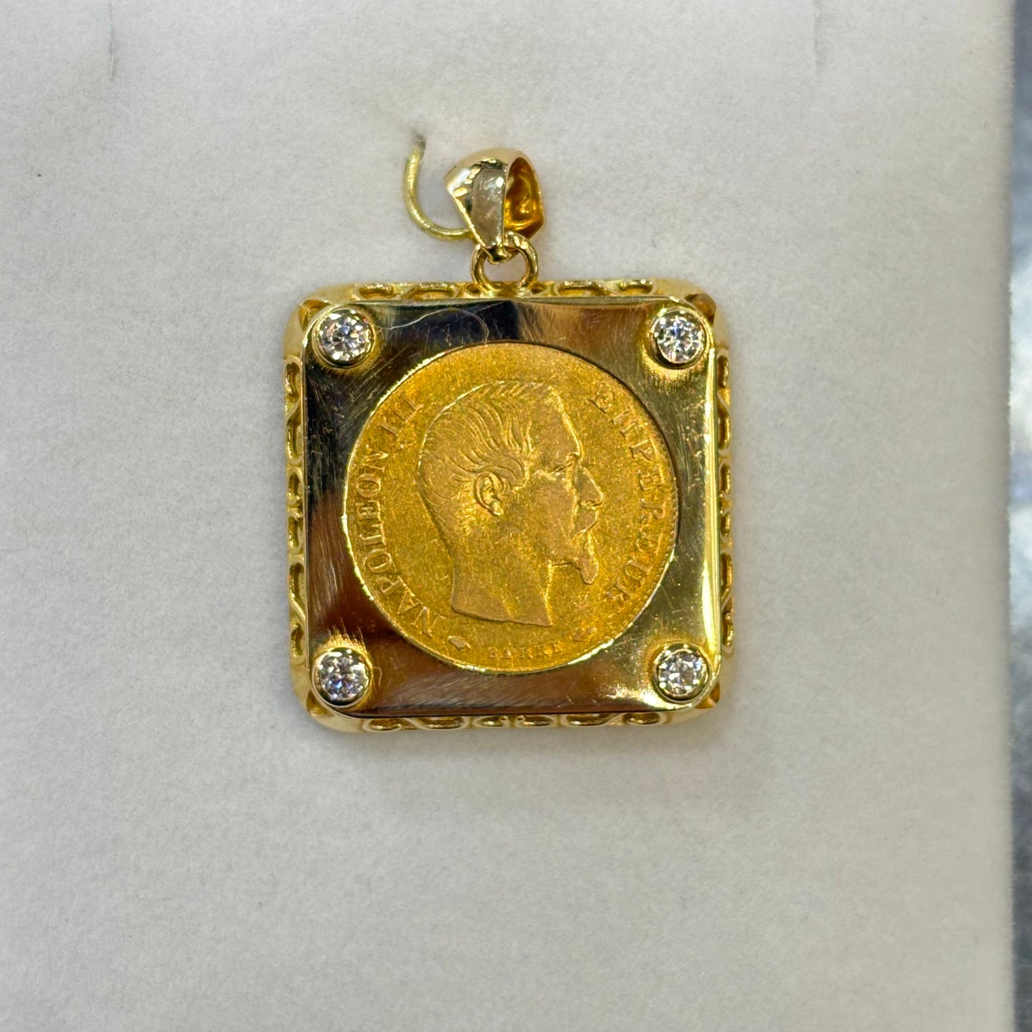 Pendentif Pièce - Or Jaune 750 & Pièce 10 Francs Napoléon