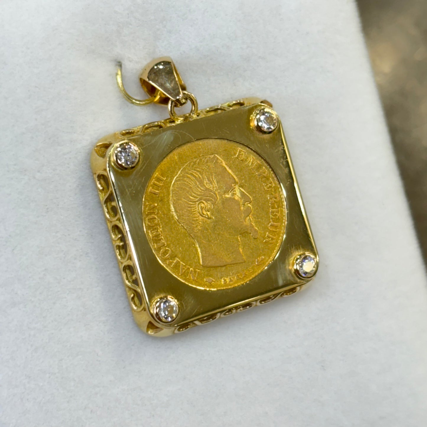 Pendentif Pièce - Or Jaune 750 & Pièce 10 Francs Napoléon