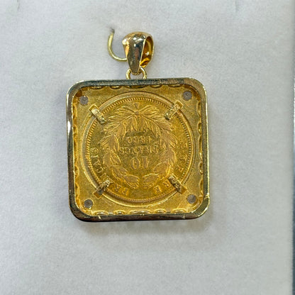 Pendentif Pièce - Or Jaune 750 & Pièce 10 Francs Napoléon