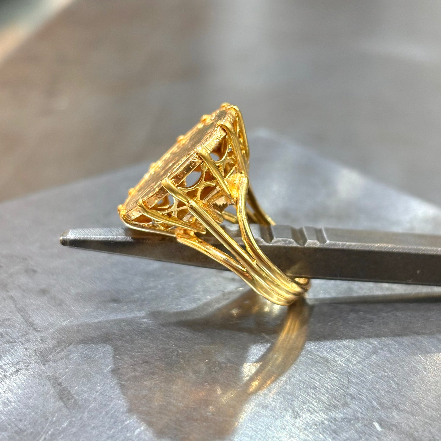 Bague Pièce - Or Jaune 750 & Pièce Or 20 Francs Marianne Coq