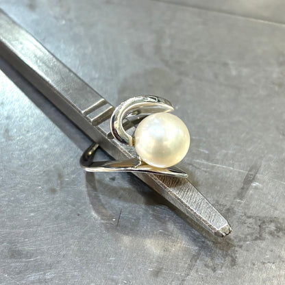 Bague Tourbillon - Or Blanc 750 & Perles