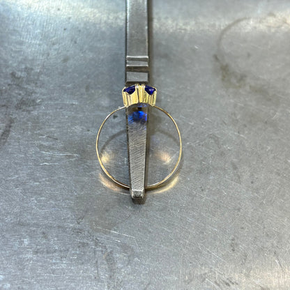 Bague Vintage - Or Jaune 750 & Saphir de Verneuil