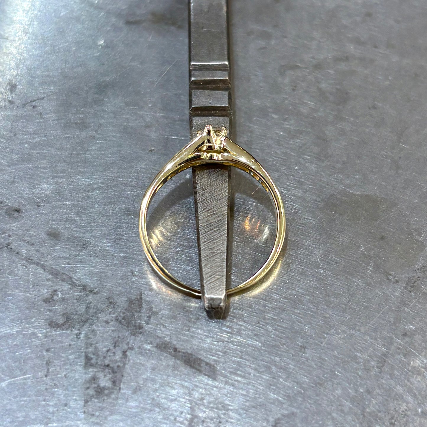 Bague Solitaire - Or Jaune 750 & Diamants