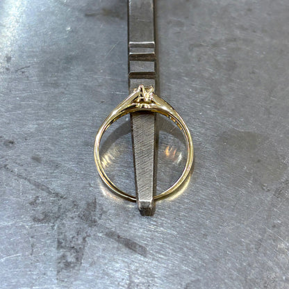 Bague Solitaire - Or Jaune 750 & Diamants