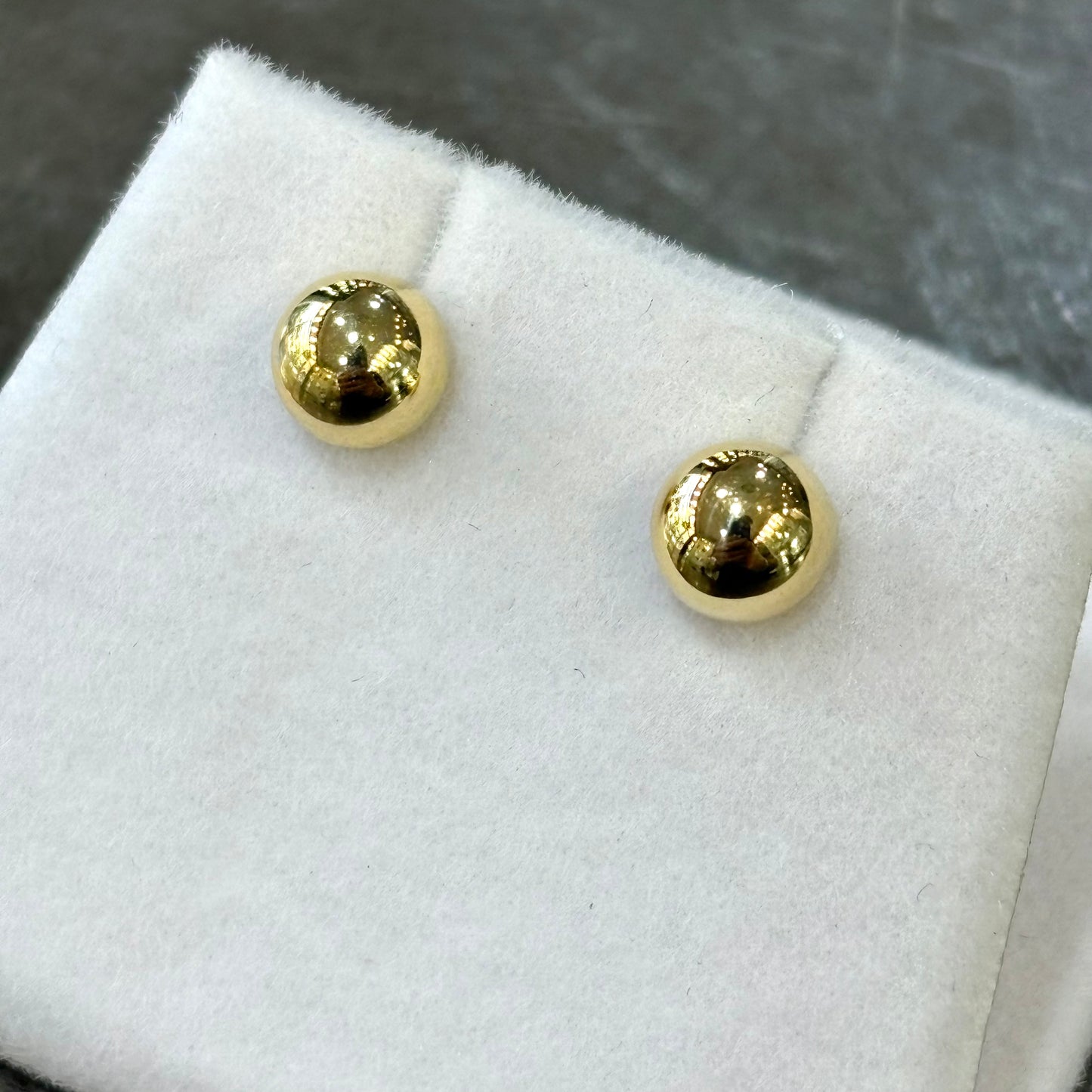 Boucles D'oreilles Puces Boules - Or Jaune 750