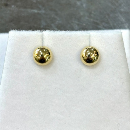 Boucles D'oreilles Puces Boules - Or Jaune 750