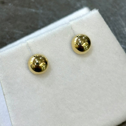 Boucles D'oreilles Puces Boules - Or Jaune 750