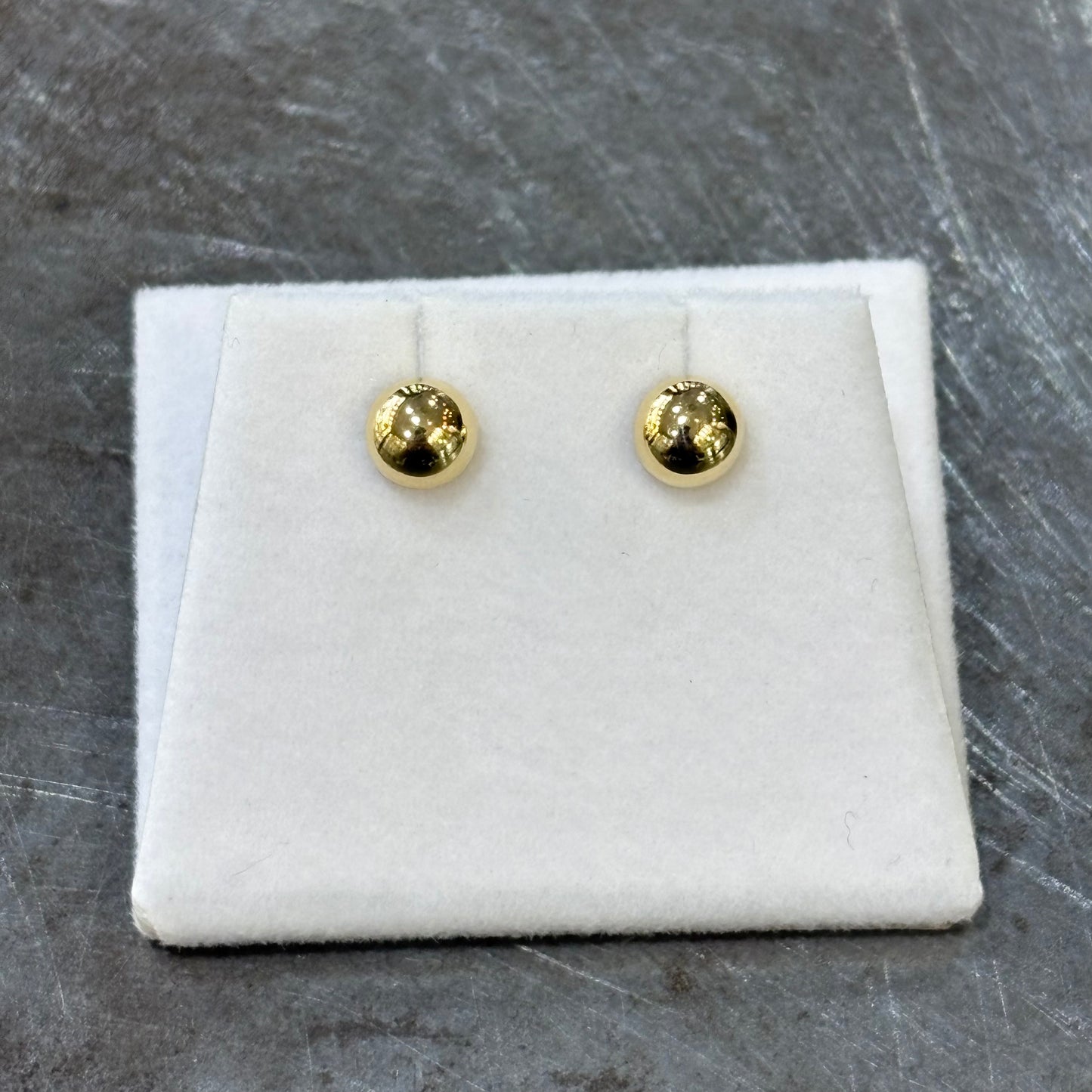 Boucles D'oreilles Puces Boules - Or Jaune 750