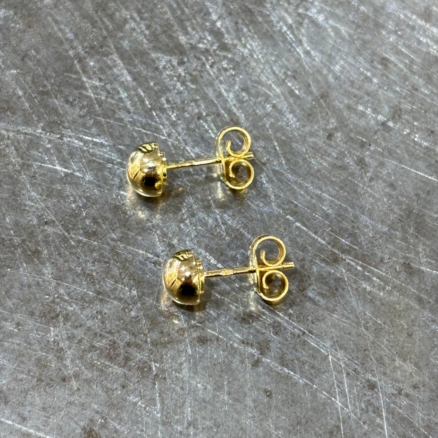 Boucles D'oreilles Puces Boules - Or Jaune 750