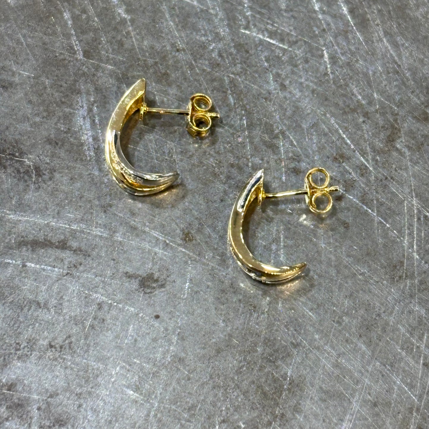 Boucles D'oreilles - Or Jaune/Blanc 750 Saphirs & Diamants