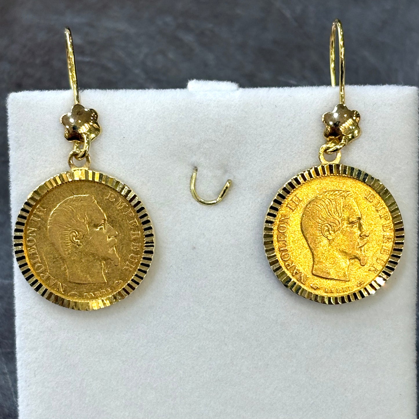 Boucles D'oreilles Pièces - Or Jaune 750 & Pièces Or 10 Francs Napoléon