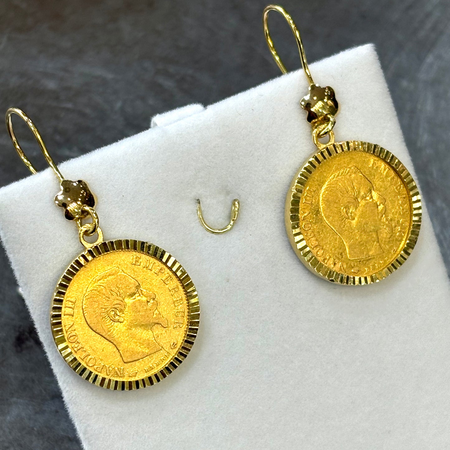 Boucles D'oreilles Pièces - Or Jaune 750 & Pièces Or 10 Francs Napoléon