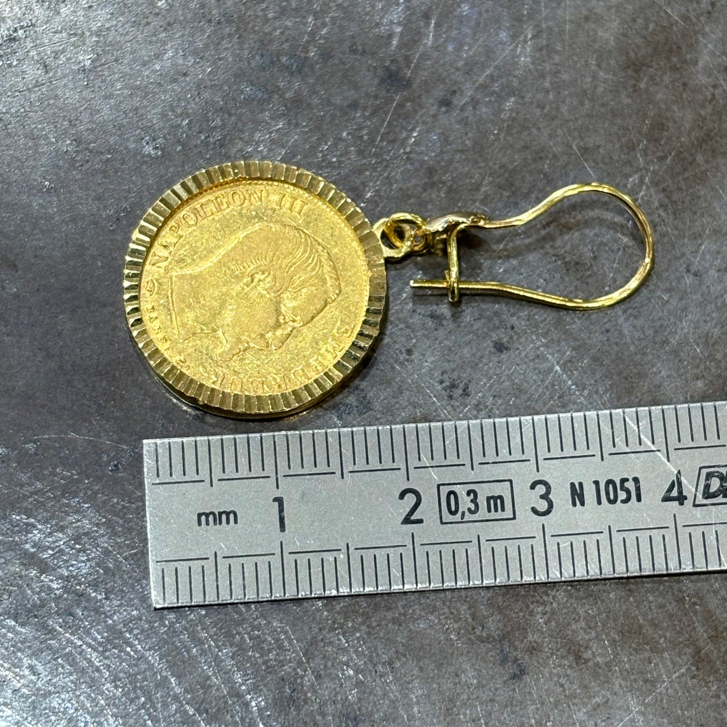 Boucles D'oreilles Pièces - Or Jaune 750 & Pièces Or 10 Francs Napoléon